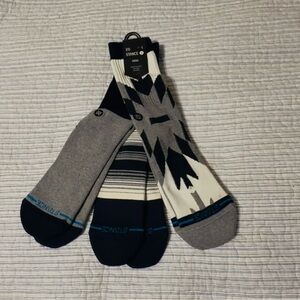 Stance Men’s Mixed Gray & Navy Crew Socks - 3-Pack